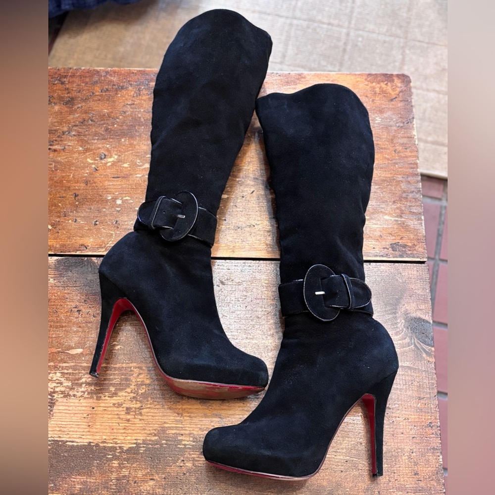 Christian Louboutin Black Heeled Boots